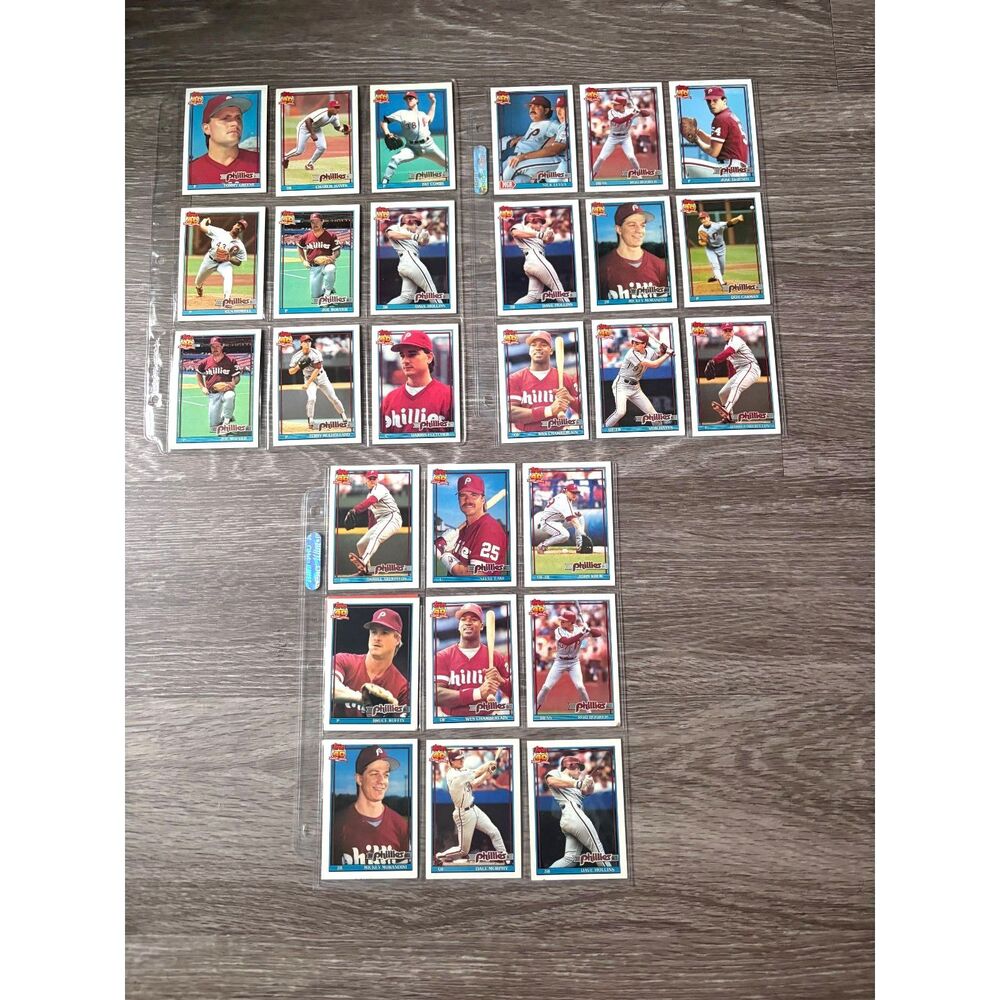 1991 Topps Philadelphia Phillies Team Lot Vintage MLB Cards